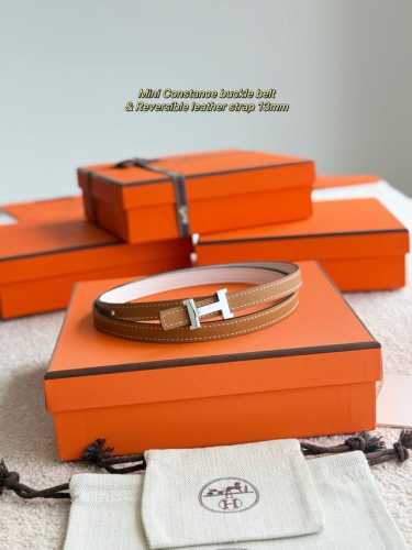 -精品 Mini Constance 精品精钢五金带钢印搭配进口Epsom皮 宽度13Mm Hermes女款腰带以其精湛工艺高品质材料和经典设计备受推崇 是女士