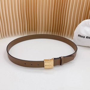 3.0Cm 缪缪官网新款，双面头层牛皮皮料，长度：.75.80.85.90.95.100欧，铜五金扣原版开模定制庆祝]