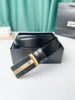特 品牌： 万宝龙 新款进口小牛皮，手感细腻柔软。搭配纯钢精品钢扣，男士必备！宽度：3.4Cm