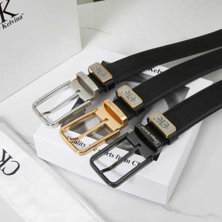 皮带：C K顶级复刻.单扣 双扣 腰带：Ck潮牌.专柜正品.Cooperkelvina原单大牌品质百分百进口原厂头层牛皮，保证真皮-Ck字母Logo针扣设计工艺 - 点击图像关闭