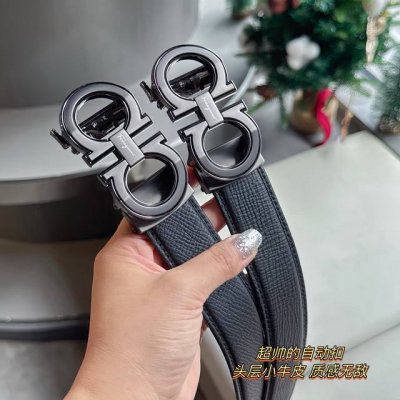 礼物首选菲拉格慕最新款自动扣 头层牛皮经典花纹 火爆全网 好货上手就知超级时尚款式的自动扣。让你走到哪里都是焦点 。设计独特，穿戴更舒适大气，品质非常好，高端客