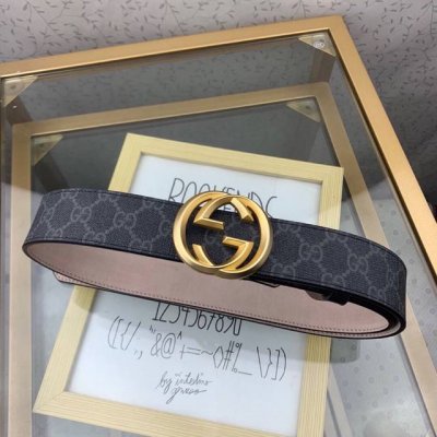 特 配全套包装盒 Gucci-意大利顶级进口专柜专用涂层帆布配磨砂底，搭配真空电镀喷砂纯铜扣，经典款式，专柜有售，宽度 3.8Cm