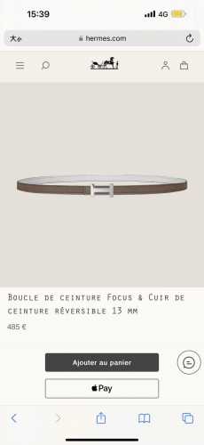 Hermes 女款 Focus Buckle & Reversible Leather Strap 3Mm
