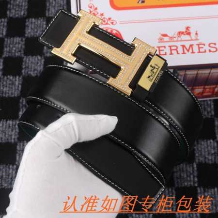 品名：爱马仕 原单 材料：百分百头层牛皮，保证真皮。专柜原单品质、做工精细，送人自用首选 包装： 请认准如图专柜包装，赠送打孔器，银联发票，宽度3.8Cm - 点击图像关闭