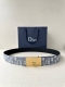 宽度3.5Cm Dior 这款不锈钢金属腰带扣是春季系列新品，展示 Cd Icon 标志和 Oblique Cosmo 图案，致敬 Dior 的经典图案。可与各