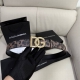 Dg，宽3.5Cm Dolce&Gabbana 豹纹印花 Dauhine 小牛皮与小牛皮双面腰带，搭配钌电镀 Dg 交叉造型徽标搭扣：钌色电镀金属徽标搭扣