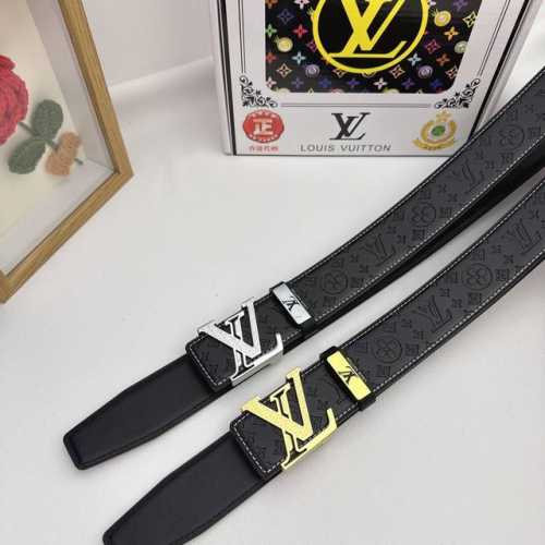 品名：Lv..路易..威登原单 材质：原单牛皮腰带 百分百头层牛皮腰带保证真皮，24K纯钢扣，专柜原单品质、做工精细，时尚大牌，送人自用首选 包装： 请认准如图