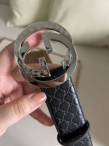 特P180 Gucci 代购级别 正品规格 原单品质 双面进口头层对版定制皮料 高品质 手感极佳 --宽度4.0Cm