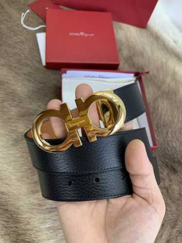 特 Ferragamo.菲拉格慕 全套包装 宽度3.5Cm 高级定制款男士皮带 双面进口牛皮 可双面使用 自行选择搭配 真材实料 很有质感 时尚经典不失风范 搭