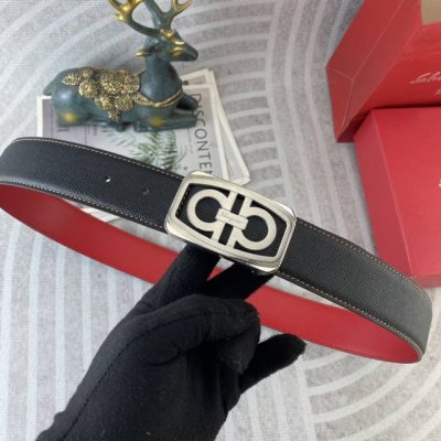菲拉格慕 特种皮腰带系列 ，原厂五金精品不锈钢扣，手感柔软舒适 宽3.8Cm。