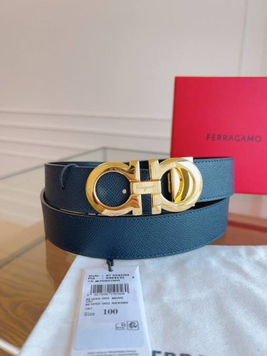Ferragamo.菲拉格慕 新款全套包装 宽度3.5Cm 高级定制款男士皮带 双面进口牛皮 可双面使用 自行选择搭配 真材实料 很有质感 时尚经典不失风范 搭