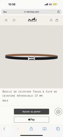 Hermes 女款 Focus Buckle & Reversible Leather Strap 3Mm - 点击图像关闭
