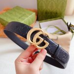 特 Gucci 古奇经典款，双面原厂小牛皮压花搭配精品五金腰带，正品规格 3.8Cm