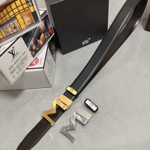 品名：万宝龙 Montblanc 原单 材质：原单牛皮腰带 百分百头层牛皮腰带保证真皮，24K纯钢扣，专柜原单品质、做工精细，时尚大牌，送人自用首选 包装： 请