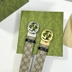 特 Gucci 473030 Kgdhhn 乌木色Supreme Pvc老花 小牛皮黑底 宽度3.7Cm 圆双G旋转扣 双面可用 可裁剪