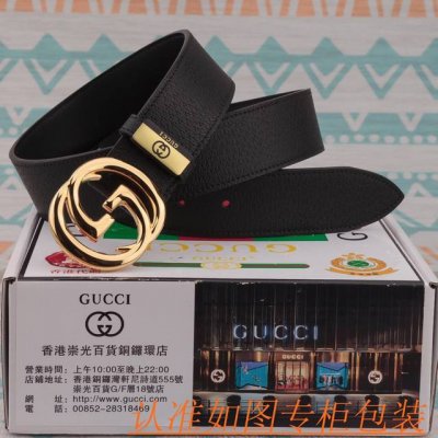 品名：古奇 皮带 原单 腰带 材料：百分百头层牛皮腰带，保证真皮皮带，专柜原单品质、做工精细，送人自用首选 包装： 请认准如图专柜包装，赠送打孔器，银联发票，宽