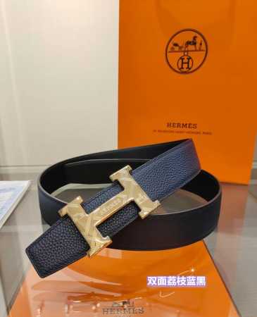 特 Hermes爱马仕 男士双面皮腰带38Mm，双面头层牛皮，双面可用，搭配精品钢扣五金，做工精致，实物拍摄，高端奢华。 - 点击图像关闭
