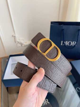 Dior 迪奥 加强版法国原厂皮料，咖色 轧花全皮 品质毋庸置疑 没有更好 只有最好 尺寸3.5厘米 - 点击图像关闭