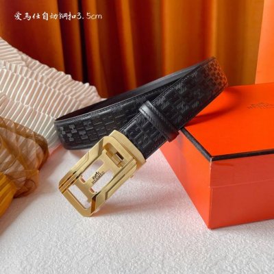 特P190 【爱马仕】 爱马仕经典小牛皮，手感细腻柔软，搭配纯钢自动精品扣，男士必备！宽度：3.5Cm