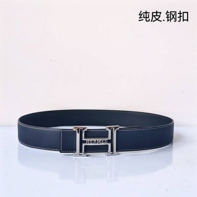 特 Hermes[正]原单爱马仕，宽3.8Cm进口原版皮带身，双面可两面用，精品电镀五金 ！