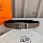 特 HermèS 爱马仕针扣 原单品质 进口头层牛皮 灰色荔枝纹搭配黑色平纹 32Mm宽 双面可用 配官网H亮金 亮银扣