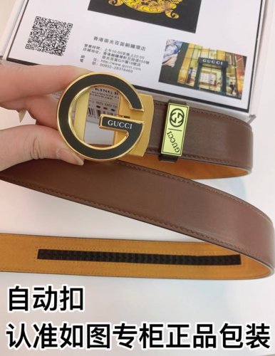 皮带：古奇.Gu...Cci自动扣 腰带：百分百头层牛皮，保证真皮。24K纯钢扣自动带身专柜同等质量， 送人自用首选包装： 请认准如图专柜包装，赠送打孔器，银联