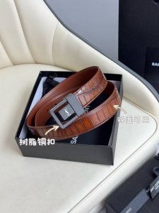 2025 开春秀款Saint Laurent 圣罗兰女士腰带皮带 原厂真金电渡扣头，意大利原厂皮，宽3.0Cm，代购级。
