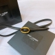 Saint Laurent 23圣罗兰女士腰带皮带 原厂精密电渡扣头，意大利原厂皮，宽1.5Cm，代购级。