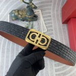 菲拉格慕 特种皮腰带系列 ，原厂五金精品不锈钢扣，手感柔软舒适 宽3.8Cm。