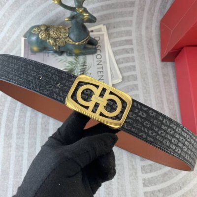菲拉格慕 特种皮腰带系列 ，原厂五金精品不锈钢扣，手感柔软舒适 宽3.8Cm。
