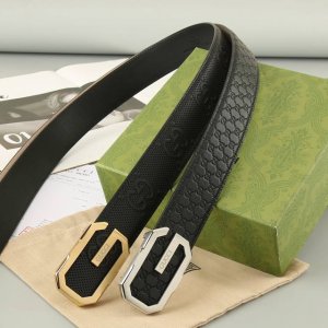 特P190 Gucci 头层牛皮 宽3.8Cm 官网同步，不锈钢金属标识，适合商务低调人士！平滑扣款式