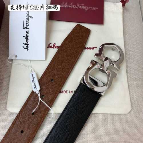 nfc-F3.5Cm高级定制款男士皮带 ，双面进口小牛皮，自行选择搭配 真材实料 很有质感 时尚经典不失风范 可自行裁剪 ！