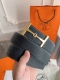 特 爱马仕 原单货品，宽度3.8Cm 双面头层Togo荔枝纹，柔软皮料。 双面可用，精细做工，品质好货。 扣头：不锈钢扣 金色 银色 码数：100-125Cm