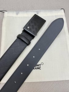 p210 Montblanc万宝龙 。宽3.5Cm 进口双面头层牛皮 精品针式扣头 自由裁剪商务休闲皮带 。