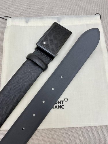 p210 Montblanc万宝龙 。宽3.5Cm 进口双面头层牛皮 精品针式扣头 自由裁剪商务休闲皮带 。