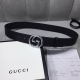 配送专柜全套礼盒包装。 Gucci 经典原单配以标志双 G 带扣。宽度:3.8Mm，修长真皮腰带采用Gucci原厂小牛皮精致而成。手感柔软 品质保证 无忧售后