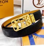 皮带：Lv..路易..威登自动扣- 腰带：顶级原单复刻版.自动带系列百分百进口原厂头层牛皮，保证真皮。雕花镂空工艺.真空电镀.永不掉色.24K纯钢扣头层小牛皮格