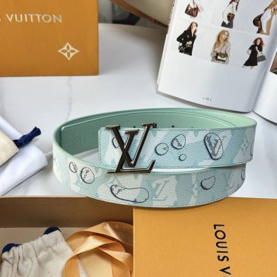 P： DDD L0Uis Vuitt0N 專櫃最新升級版本 寬度40毫米 精湛工藝定制帆布面料襯托進口小牛皮彩色底 搭配精鋼字母搭扣 雙面用 經典百搭款！ DD