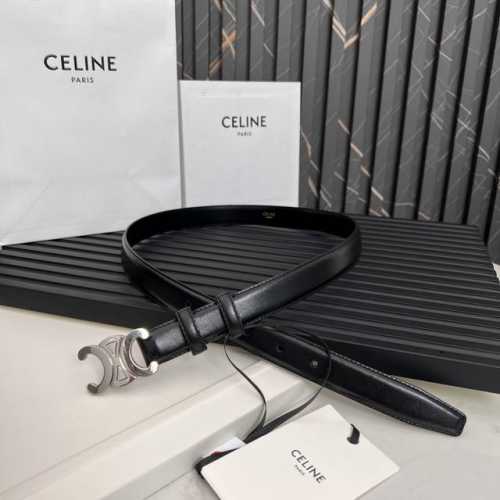 官网款 赛琳Celine Ss20新款凯旋门Logo 韩版时尚腰带皮带 男士女士通用 宽度2.5Cm 腰带尺码75-105 107540