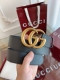 Gucci古驰法国原厂皮料，黑色牛皮 原版开模镀金扣，品质毋庸置疑 没有更好 只有最好 尺寸4.0厘米