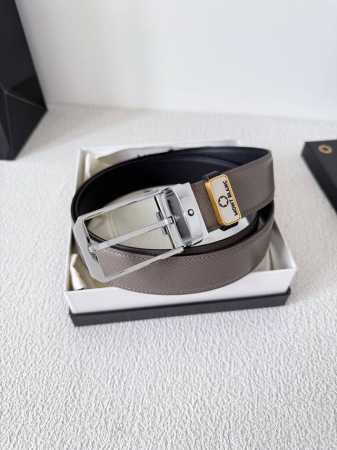 品名：万宝龙 Montblanc原单 腰带 皮带 型号：针扣，新款原版经典精品针式扣头，实物拍摄，原版头层牛皮 材料：百分百头层牛皮，保证真皮。双面可用专柜同等 - 点击图像关闭