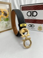 品名：菲拉格幕 原单 材质：原单牛皮腰带 百分百头层牛皮腰带保证真皮，24K纯钢扣，专柜原单品质、做工精细，时尚大牌，送人自用首选 包装： 请认准如图专柜包装赠