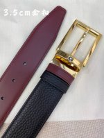 200--Montblanc万宝龙 宽3.5Cm 采用头层牛皮 精品针式扣头 自由裁剪商务休闲皮带