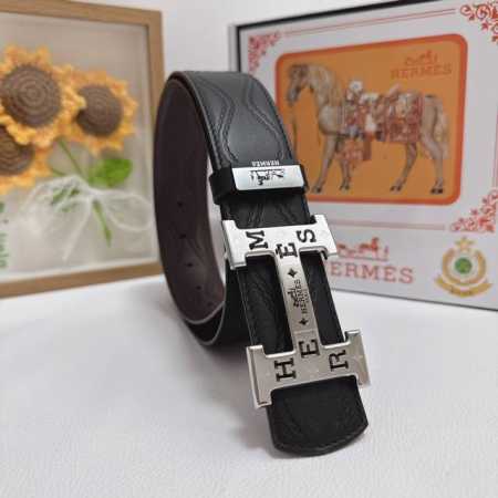 品名：爱马仕.Hermès 原单 材质：原单牛皮腰带 百分百头层牛皮腰带保证真皮，24K纯钢扣，专柜原单品质、做工精细，时尚大牌，送人自用首选 包装： 请认准如 - 点击图像关闭