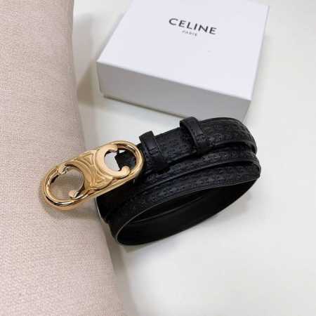 特 Celine 压小花 Triomphe中号Triomphe压印天然牛皮革腰带 2.5Cm 最新款 - 点击图像关闭