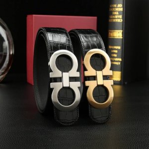 菲拉格慕秘原单高端品质专柜官网同步支持Nfc感应宽度3.8精美钢扣头意大利进口头层鳄鱼纹小牛皮纹理消晰真实感超强打造全新的视觉3D郊果高档客户入手送礼自用佳品