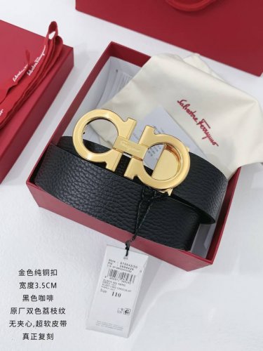 支持nfc芯片扫描 批p 配全套包装 品牌：菲拉格慕海外原单 扣头材质：精品实心铜扣 带身材质正面：35Mm宽度采用双面进口原版
