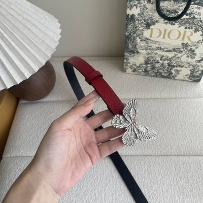 Dior新款腰带，采用精致头层皮制作，手感柔软，舒适细腻，精品蝴蝶扣，精致优雅，时尚大方。宽2.0Cm