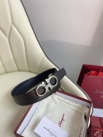 【菲拉格慕】双面原厂进口头层牛皮，双面使用，真空电镀铜扣，做工精致专柜品质！时尚休闲百搭火爆热销中！配专柜全套包装，宽度3.5Cm。