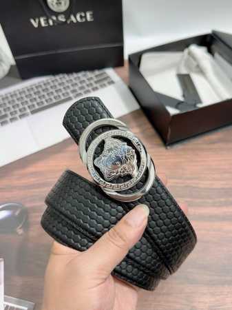 范思哲原单，宽度了3.8Cm,原版皮商务休闲两用，911588 - 点击图像关闭